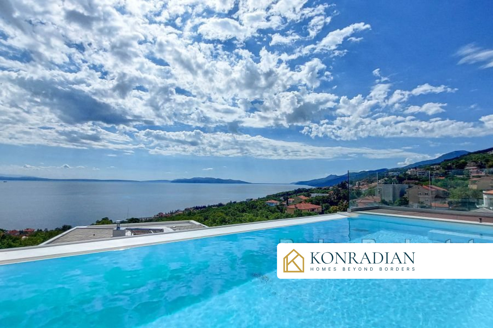 Luxury villa with pool and sea view